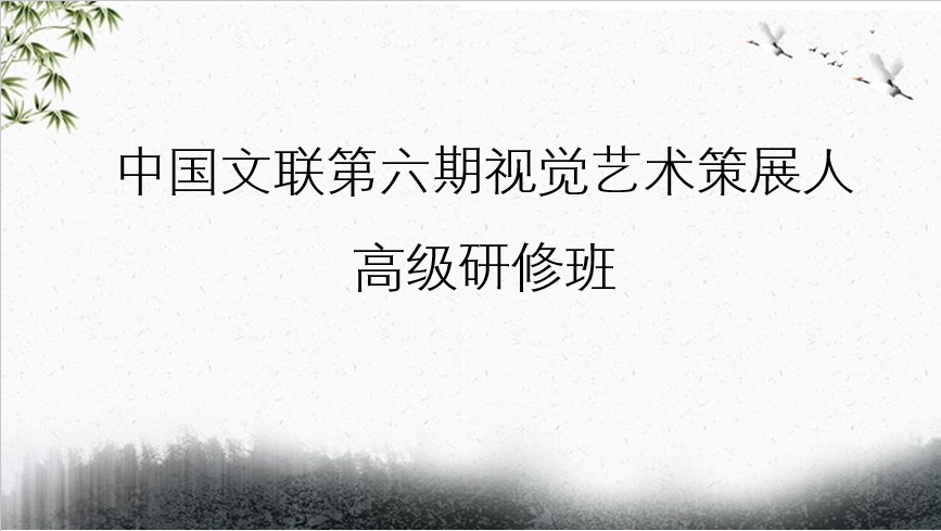 中国文联第六期视觉艺术策展人高级研修班 